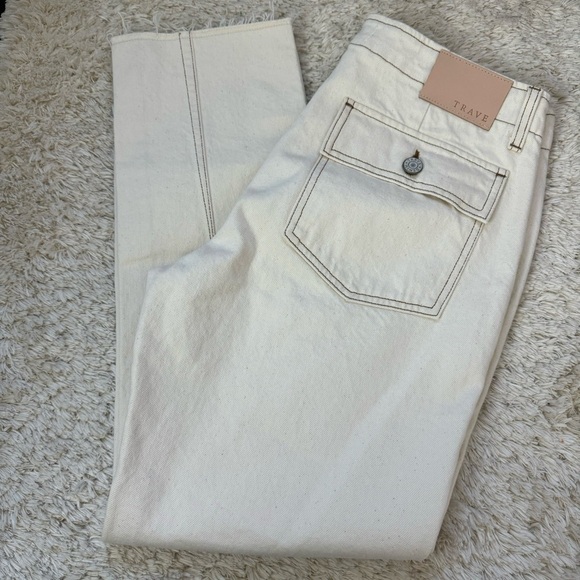 Trave Womens Deja Utility Taper in Sugar magnolia Jeans size 28 - Picture 14 of 15